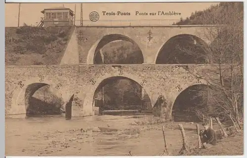 (17482) AK Trois-Ponts (Lüttich), Ponts sur l`Ambleve, vor 1945