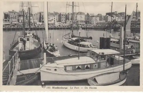 (1649) AK Blankenberge, Hafen, Boote 1958