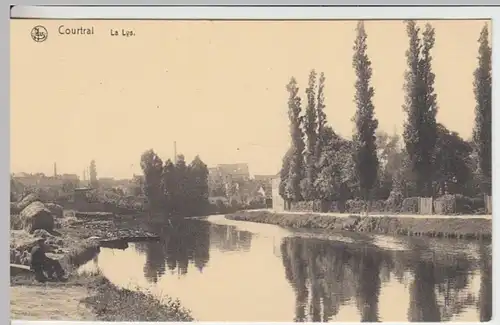 (15696) AK Kortrijk, Courtrai, La Lys, vor 1945