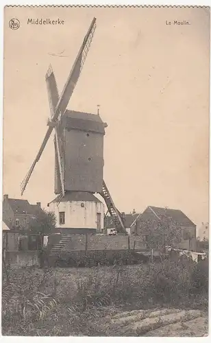 (109715) AK Middelkerke, Windmühle, le Moulin, aus Kartenheft, Feldpost 1915