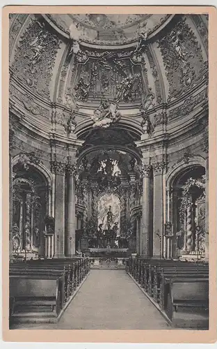 (98928) AK Kloster Weltenburg, Inneres der Klosterkirche, vor 1945