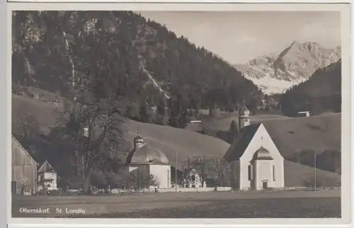 (9891) Foto AK Oberstdorf, St. Loretto Kapellen 1933