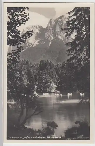 (98889) Foto AK Badersee mit großem und kleinem Waxenstein, vor 1945