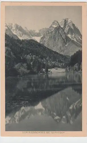 (98885) AK Riessersee bei Garmisch, vor 1945