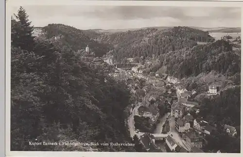 (98216) Foto AK Berneck im Fichtelgebirge, Blick v. Rothersfelsen v. 1945