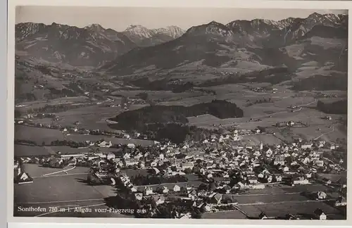 (98213) Foto AK Sonthofen im Allgäu, Flugzeugaufnahme 1933