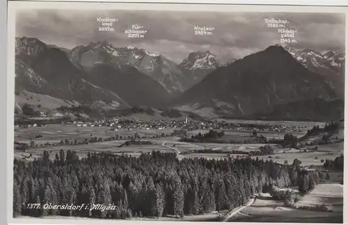 (98192) Foto AK Oberstdorf, Gesamtansicht, 1933