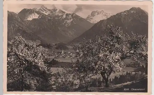 (98190) Foto AK Oberstdorf, Totale, vor 1945