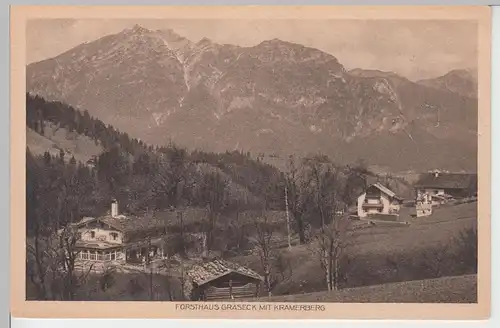 (98176) AK Forsthaus Graseck mit Kramerberg, vor 1945