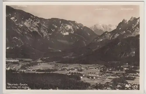 (98157) Foto AK Bayrisch-Gmain u. Großgmain, Gesamtansicht vor 1945