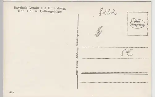 (98157) Foto AK Bayrisch-Gmain u. Großgmain, Gesamtansicht vor 1945