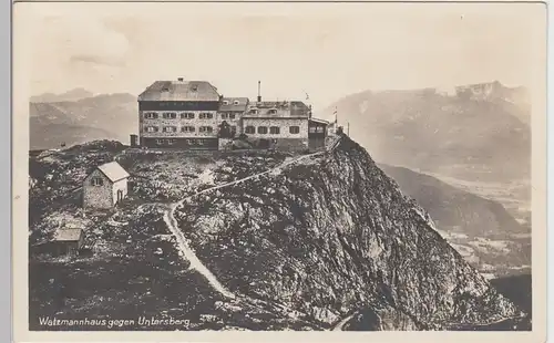 (98145) Foto AK Watzmann, Watzmannhaus gegen Untersberg, 1926