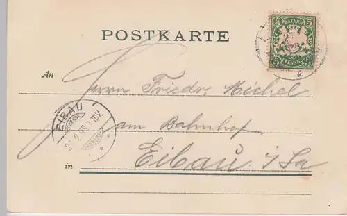 (98100) AK Gruss aus Neuburg a.D., Panorama, 1899