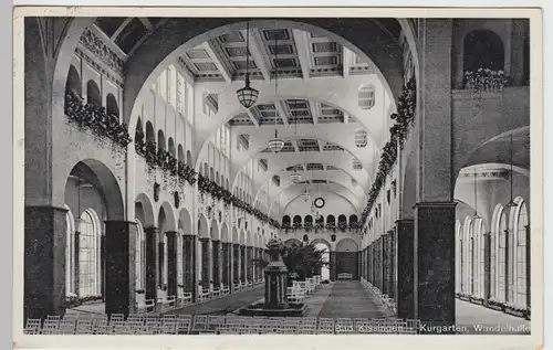 (97919) AK Bad Kissingen, Kurgarten Wandelhalle, Inneres, vor 1945