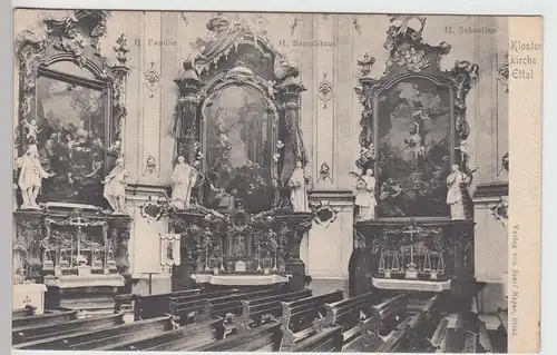 (97668) AK Kloster Ettal, Klosterkirche, Hl. Benediktus, bis 1905