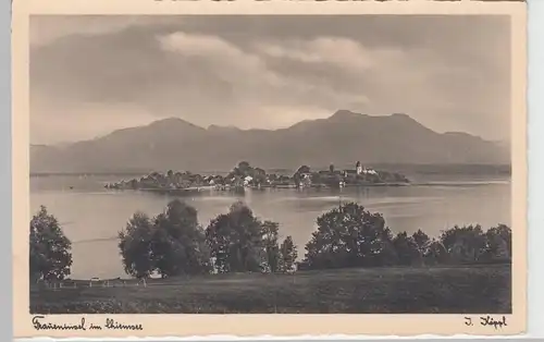 (97536) Foto AK Fraueninsel, Chiemsee, Panorama 1942