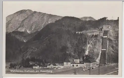 (97525) Foto AK Walchensee Kraftwerk am Kesselberg, vor 1945