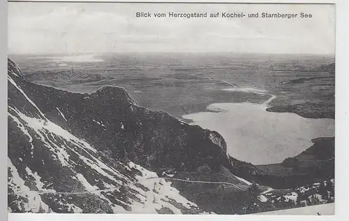 (97520) AK Kochelsee, Starnberger See, Blick vom Herzogstand, vor 1945