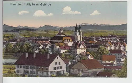 (97505) AK Kempten, Allgäu, Stadtansicht mit Basilika St. Lorenz, vor 1945