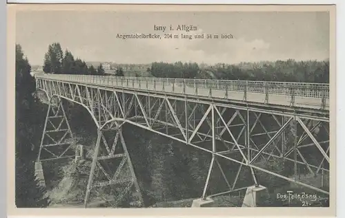 (97502) AK Grünenbach, Maierhöfen, Argentobelbrücke, vor 1945