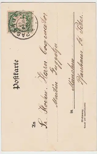 (95994) AK Gruss aus Passau, Dom, 1905