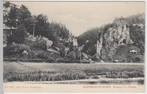 (9599) AK Rupprechtstegen, Hartenstein, Bayern, Eingang Ankatal 1910