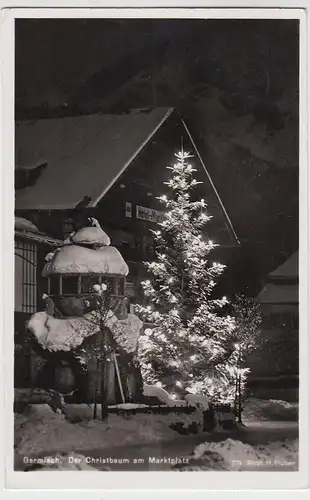 (95969) Foto AK Garmisch, Christbaum am Marktplatz, 1930er