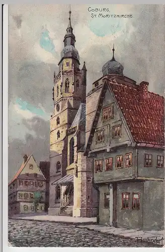 (95964) Künstler AK Coburg, St. Moritzkirche, 1910