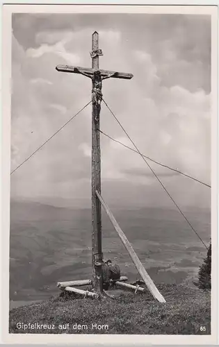 (95963) Foto AK Gipfelkreuz auf dem Immenstädter Horn, vor 1945