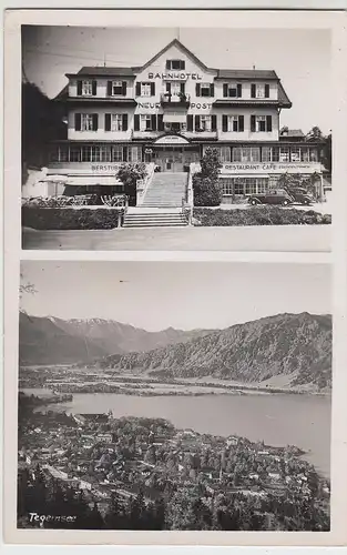 (95953) Foto AK Tegernsee, Bahnhotel Neue Post, vor 1945