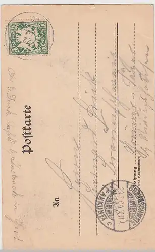 (95951) Künstler AK Gruß aus dem Partnachtale, 1900