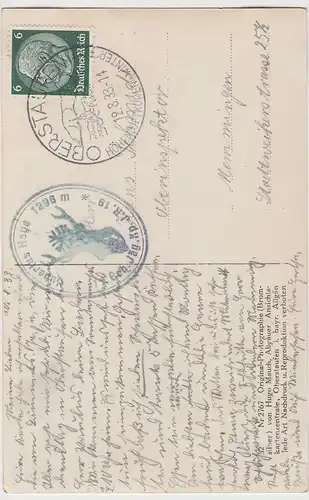 (95922) Foto AK Gipfel des Hochgrat bei Oberstaufen, 1933