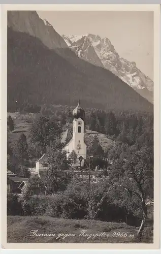 (95912) Foto AK Grainau gegen Zugspitze, 1934