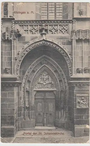 (95847) AK Kitzingen, Portal der St. Johanniskirche, vor 1945