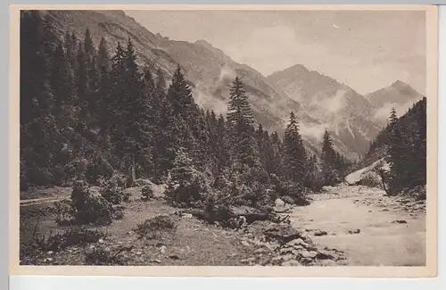 (95705) AK Karwendel, Partie im Karwendeltal, vor 1945