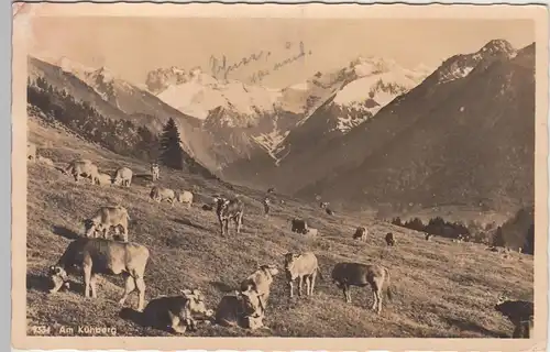 (95703) Foto AK Am Kühberg bei Oberstdorf, 1937