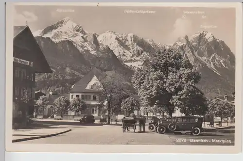 (95669) Foto AK Garmisch, Marktplatz 1935