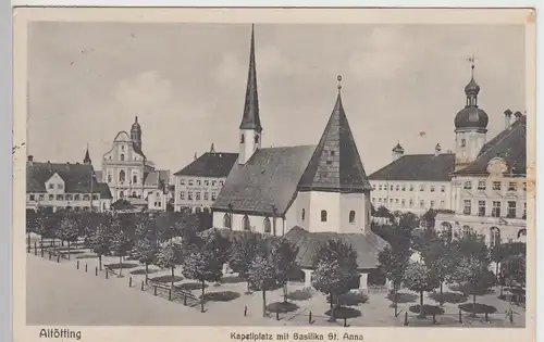 (95656) AK Altötting, Kapellplatz mit Basilika St. Anna, 1935
