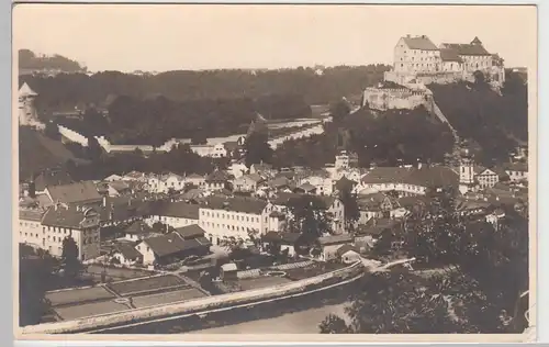 (95533) Foto AK Burghausen a.d. Salzach, Gesamtansicht 1951