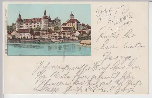 (95360) AK Gruss aus Neuburg a.D., Schloss, um 1900