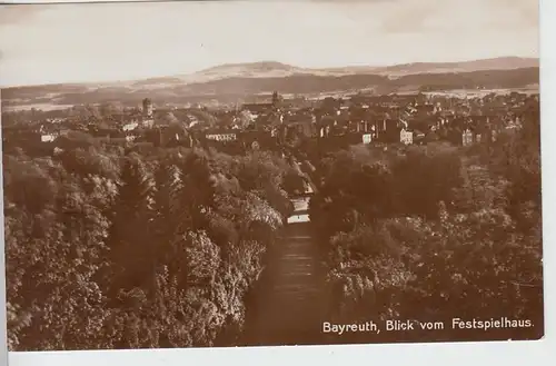 (95138) Foto AK Bayreuth, Blick vom Festspielhaus, vor 1945