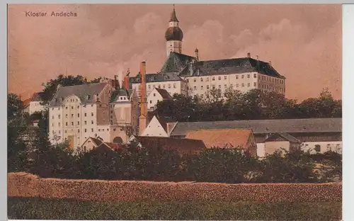 (94960) AK Kloster Andechs, Panorama, vor 1945