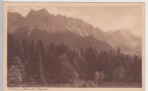 (94938) AK Grainau, Badersee, Zugspitze, Waxenstein 1926