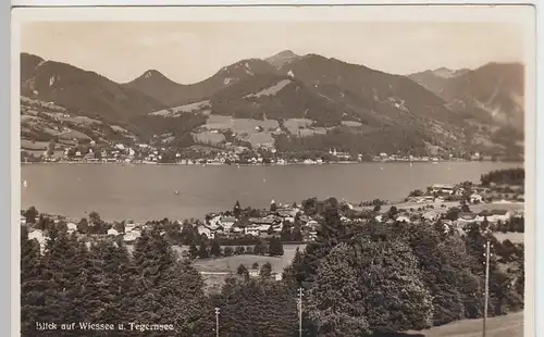 (94935) Foto AK Wiessee, Tegernsee, Blick v. Höhenwirtschaft Freihaus