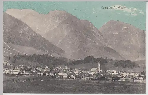 (92579) AK Oberstdorf, Gesamtansicht, vor 1945