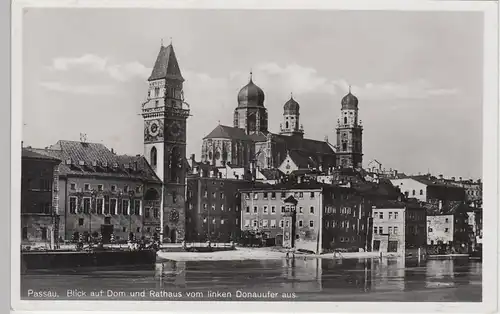 (92569) Foto AK Passau, Dom u. Rathaus vom linken Donauufer, 1939