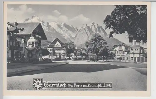 (92564) AK Garmisch, Marktplatz vor 1945