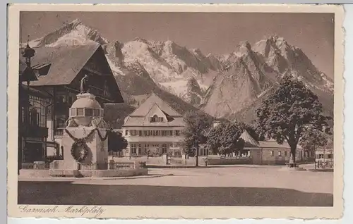 (92561) AK Garmisch, Marktplatz 1927