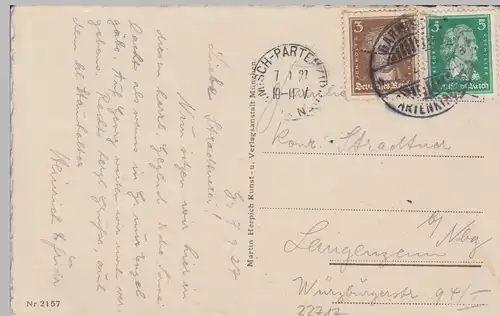(92561) AK Garmisch, Marktplatz 1927