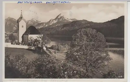 (92507) Foto AK Weissensee bei Pfronten, 1934